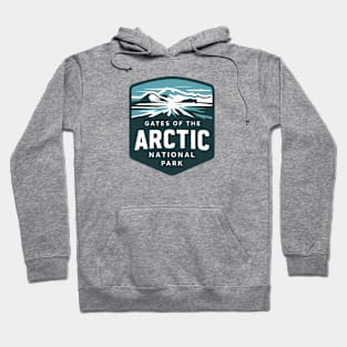 Gates of the Arctic National Park Landscape Emblem Hoodie